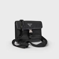 ราคา USED มือสองสภาพดีมากprada nylon and saffiano leather cellphone case (23356544441)