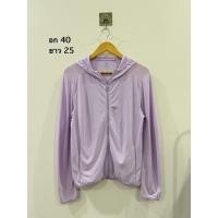 ราคา เสื้อคลุมกันยูวีสีม่วง uniqlo airism ไซส์ 160 (40412464260)
