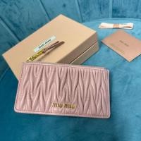ราคา มิว มิว Miu Miu Pocket Wallet Lamb Card Bag women's coin purse (29213541436)