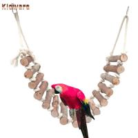 ราคา [Kloware] นกแก้วไม้ธรรมชาติหนูแฮมสเตอร์ปีนบันไดที่วางของเล่นบันไดบันไดนกขนาดใหญ่บันไดสําหรับ Finch Budgie Cockatiels ของเล่น (42217193524)