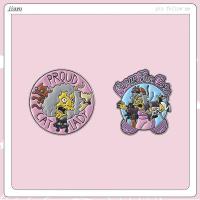 ราคา คลาสสิกอะนิเมะ Simpson เข็มกลัดเคลือบ Pin Proud Cat Lady Lapel Badge เข็มกลัดกระเป๋าเป้สะพายหลังเสื้อผ้าอุปกรณ์เสริมของขวัญ (25941300173)