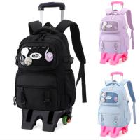 ราคา รุ่นใหม่ มี 3 สีิกระเป๋าเป้สะพายหลังมีล้อลาก รุ่น 1282 กระเป๋านักเรียนล้อลาก กระเป๋าเดินทาง 6 ล้อฐานสูง (28424654132)