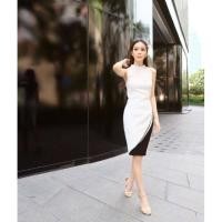 ราคา เดรสสีขาวทรงแขนกุด เดรสเรียบหรูดูดี NANNAPAT (6941036546)