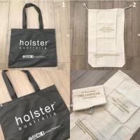 ราคา ถุง ถุงผ้า แบรนด์ holster ของแท้ และ ถุงผ้าหูรูด แบรนด์ Langham Hong Kong จุของได้เยอะ ใส่กล่องรองเท้าหรือของใช้ (40655213273)