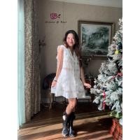 ราคา เดรสทรงปล่อยแขนกุดคอปก (41952760708)