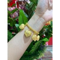 ราคา สร้อยข้อมือ 4เสาห้อยหัวใจพองโต ขนาด 3บาท (26412866897)