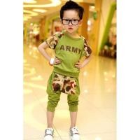 ราคา ชุดเสื้อพร้อมกางเกงเด็กผู้ชาย ลายทหาร ARMY (3642983245)