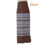 ราคา ผ้าถุงสำเร็จรูปแบบป้ายเย็บเชือกผูกเอวสีน้ำตาลL0027 (27182242462)