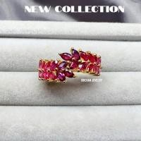 ราคา แหวนแถวใบมะกอก ทับทิมจันทร์หรือทับทิมสยามไล่เฉดสี (25283991675)