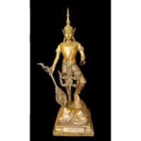 ราคา ท้าวธตรฐราช หน้าเทพ วัดหน้าพระเมรุราชิการาม จ.อยุธยา สูง 22 นิ้ว เนื้อโลหะทองเหลือง (43212169617)