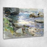 ราคา Stream And Rocks John Singer Sargent, jss291 ภาพพิมพ์บนผ้าใบแคนวาส (26378275563)