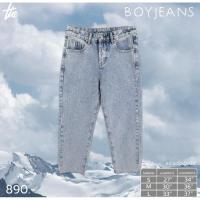 ราคา Urthe - กางเกงยีนส์ size L สียีนส์ฟอก ขากระบอก ทรงบอย รุ่น BOY JEANS 2 (22780329532)