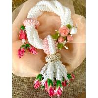 ราคา พวงมาลัยมาลัยริบบิ้นไหว้พระ ไหว้ผู้ใหญ่ ของขวัญให้ผู้ใหญ่ (สีชมพูอ่อน) ขนาดใหญ่ (23168477207)