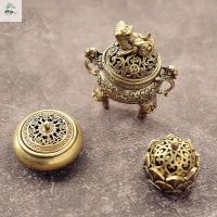 ราคา Cod ทองเหลือง Pocket Lotus Jiuding กระถางธูป Hollow ธูปมินิ กระถางธูปใหม่ (28068270219)