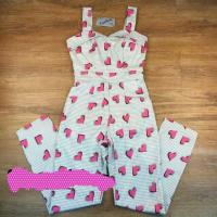 ราคา จั๊มสูทหัวใจงานป้าย มือ1 (373257077)