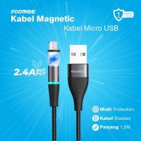 ราคา Foomee DJ12 Micro USB Braided Magnetic Fast Charging Data Cable 2.4A (28065257372)