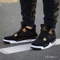 ราคา 9ra2 พร้อมส่ง ของแท้ 100% Nike Air Jordan 4 Retro Royalty Black Metallic Gold-White (25335402310)
