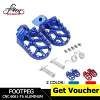 ราคา Blue JFG MOTO Motorcycle CNC Foot Pegs Footpeg Pedals Rest For YAMAHA YZ85 2002-2021 YZ125 1997-202 peg (24832047685)