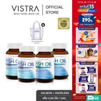 ราคา [เซ็ทน้ำมันปลา 4 ขวด 180 เม็ด] VISTRA Salmon Fish Oil (45 เม็ด) 2 ขวด + VISTRA ODORLESS FISH OIL 1000 MG (45 เม็ด) 2 ขวด (24086391293)