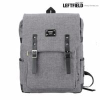 ราคา LEFTFIELD กระเป๋าเป้ สะพายหลัง สไตล์เกาหลี ผ้าลินิน Linen (สีเทา /Grey) (769730686)