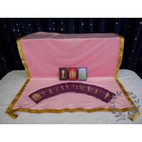 ราคา ผ้ากำมะหยี่ปูโต๊ะดูดวงไพ่ยิปซี ทาโรต์ Tarot สีชมพู ขอบสีทองเข้ม ขนาด 1 นิ้ว (8617437034)