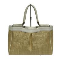 ราคา GINZA Kanematsu ATS Tote Bag Purse Basket หนังสีเบจงาช้าง ส่งตรงจากญี่ปุ่น มือสอง (41867976465)