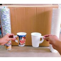 ราคา แก้วกระดาษ แก้วกาแฟ 8 ออนซ์ มีหู ขาว - คละลาย ตราเพชร ยกลัง 2,000 ใบ (11167329802)