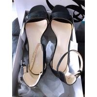 ราคา รองเท้าส้นเตี้ย NINE WEST หนังแท้สีดำเงา ของแท้จากอเมริกา ไซส์ 8US หน้ากว้างเท้า M (3971896333)