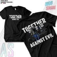 ราคา TOGETHER AGAINST EVIL เสื้อยืด / TOGETHER AGAINST life / เสื้อยืดสําหรับบุรุษและสตรี Combed 30s (41817183188)
