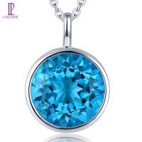 ราคา Lohaspie เครื่องประดับบริสุทธิ์ 6.2 กะรัตสร้อยคอเงิน 925 Original ธรรมชาติ Swiss Blue Topaz จี้ Topaz หิน Blue Topaz จี้สําหรับผู้หญิงของขวัญแต่งงานเครื่องประดับ (29230273649)