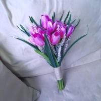 ราคา ดอกไม้มือเจ้าสาว ช่อดอกไม้ทิวลิปสีชมพู ช่อดอกไม้มือ ขัดแต่งงานเพื่อนเจ้าสาว Fiancé (23043328598)