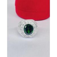 ราคา แหวนเงินแท้มรกตล้อมเพช cz ลายไทยโบราณ (22331192661)