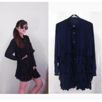 ราคา โล็ะสต็อก มือ1✅ เดรสสั้น เดรส แขนยาว สีน้ำเงิน กรมท่า ชุดทำงาน ชุดแซก สาวอวบ คลุมท้อง เกาหลี ผู้หญิง (26511354679)