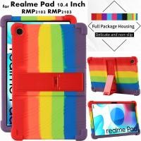 ราคา for Realme Pad 10.4 Inch RMP2102 RMP2103 Tablet Case Super Shockproof Soft Silicone Protective Case Stand Cover (28816549402)