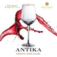 ราคา Dining Vaisselle แก้วไวน์ ขอบทอง สวยหรู Antika Crystal Wine Glass with Gold rim อุปกรณ์บนโต๊ะอาหาร (18179078180)