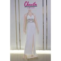 ราคา ราตรียาว ราตรีประกวด เดรสยาว สีขาว ปักปล้อง แบรนด์นำเข้า (17990147798)