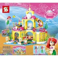 ราคา ตัวต่อ ปราสาท เจ้าหญิงนางเงือก เมอเมด แอเรียล 400 ชิ้น นางเงือก Lego Princess Ariel Little Mermaid castle SY374 (7933367387)
