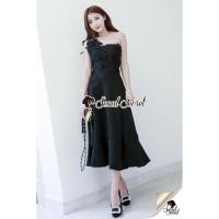 ราคา ฟรี EMS ชุดเดรสยาว งานป้าย Lady Ribbon Thailand เสื้อผ้าแฟชั่นผู้หญิง Dress Size M สีดำ พร้อมส่งสวยเหมือนแบบ (1062062317)