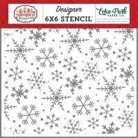 ราคา Stencil สเตนซิล แผ่นฉลุ Magical Snowflakes 6x6 นิ้ว (4670109592)