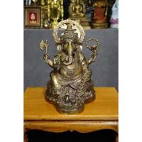 ราคา รูปหล่อ พระพิฆเนศ ปางประทานพร วัดแขก สีลม กรุงเทพฯ ปี2563 หน้าตัก 4 นิ้ว เนื้อโลหะทองเหลือง (27700287103)