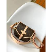 ราคา LOUIS VUITTON Saumur BB ผ้าใบเคลือบและหนัง Gemini กระเป๋าสะพายไหล่ crossbody M46740 184 (29082421694)