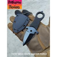 ราคา มีดคารัมบิต SH787 มีดห้อยคอ NECK KNIFE HUNTER FORCE มีดพับคารัมบิตใบตายสองคม (28069422606)