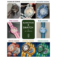 ราคา นาฬิกา Blancpain x swatch ของแท้100% นาฬิกาดำน้ำ กลไกAutomaticSISTEM51จากSwiss #Blancpainxswatch (25991660079)