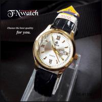 ราคา นาฬิกาผู้หญิง debor รุ่น DE-6119L สายหนังหน้าปัดเงิน (1144406590)