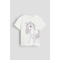 ราคา H&M(เอชแอนด์เอ็ม) เสื้อยืดพิมพ์ลาย เด็กผู้หญิง0930126_13 (24133721538)