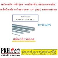 ราคา เหล็ก สตัด เหล็กชุบขาว เหล็กเกลียวตลอด เหล็กเส้นเกลียว ชนิดหุน ขนาด 1/4นิ้ว (2หุน) ความยาว1เมตร (7410356306)