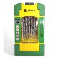 ราคา KEIBA​ KE-2503006 HSKPB225 ดอกสว่านเจาะเหล็ก​ HSS​ สีขาว​ 1-13mm กล่องพลาสติคชุด​ 25ตัว​ ชุดดอกสว่าน​KEIBA​ (15202809944)