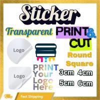 ราคา สติ๊กเกอร์ 100 ชิ้น TRANSPARENT สติ๊กเกอร์ขนาดที่กําหนดเอง LABELL SIP POTONG (24446912040)