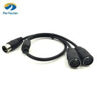 ราคา [Perfeclan] MIDI Din 5 Pin Splitter Y Adapter Cable, 5 Pin Din Male to Din 5Pin Female Keyboard (42251645880)