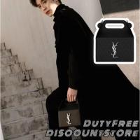 ราคา ♞,♘,♙ถุงของแท้YSL/Yves Saint Laurent/โลโก้ตัวอักษร/หนังนูน/กระเป๋าถือทรงกล่อง/ (25078351444)